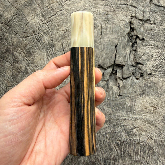 I- 3 Black White Ebony Wa handle, Cream horn ferrule- 135mm