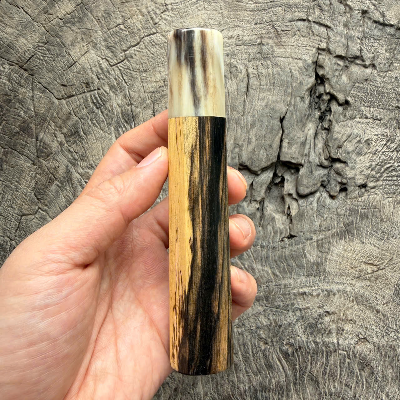 I- 3 Black White Ebony Wa handle, Cream horn ferrule- 135mm