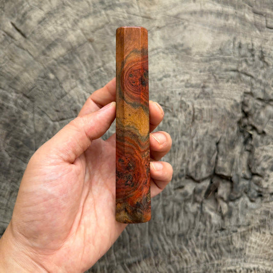 I- Multicolored Siamese Rosewood Burl Wa handle, Mono,  135mm
