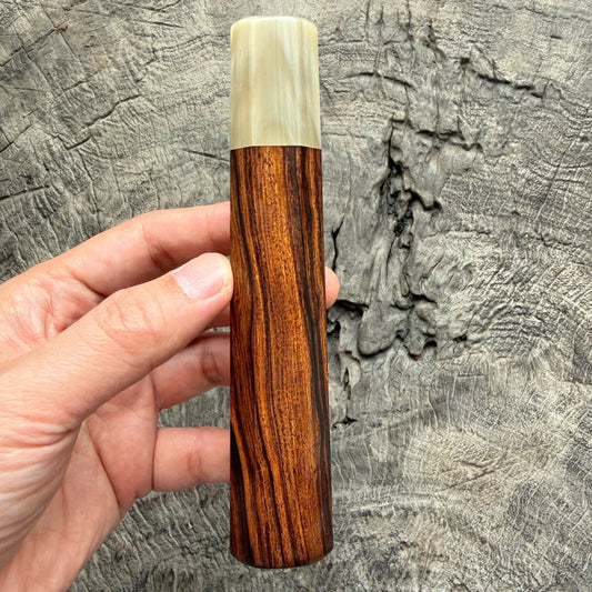 I - 2 Desert ironwood Wa handle, Cool Cream Horn Ferrule- 145 mm