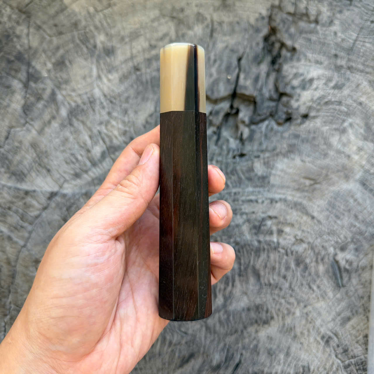 I - 68 Siamaese Rosewood Wa handle,  White Horn Ferrule, 145 mm handle