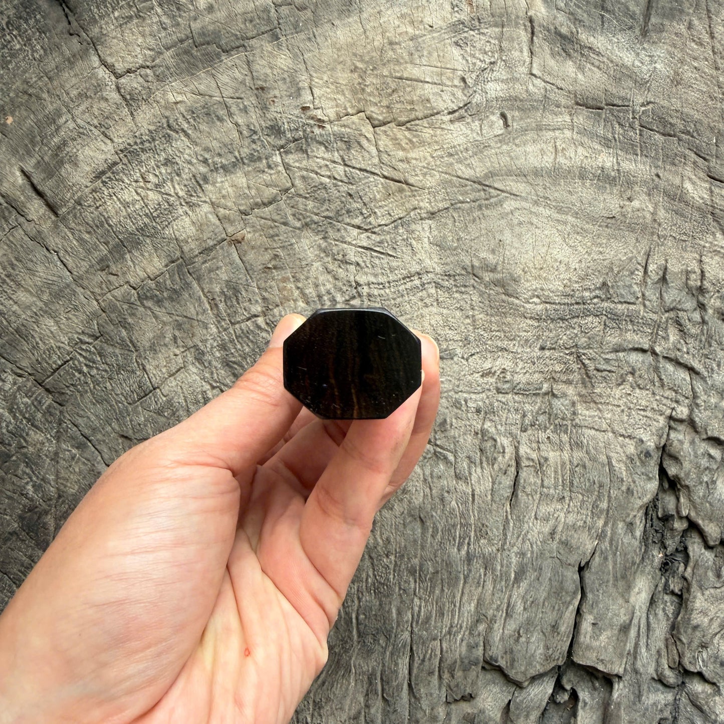 I - Nice Tight Grain Macassar ebony Wa handle , Mono - 140mm