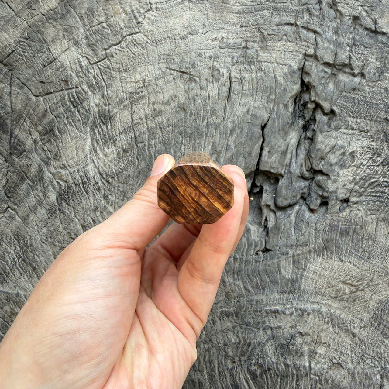 I - 17 Japanese Tamamoku Cedar  Wa handle, Dark Marble Horn Ferrule - 140mm