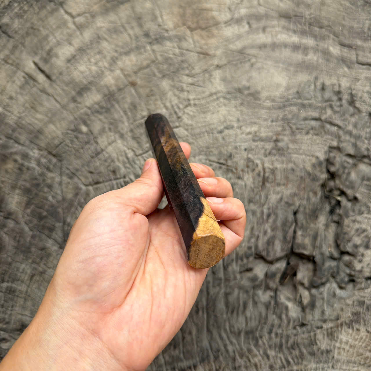 I - 2 Multicolored Siamese Rosewood Wa handle, Mono- 132mm