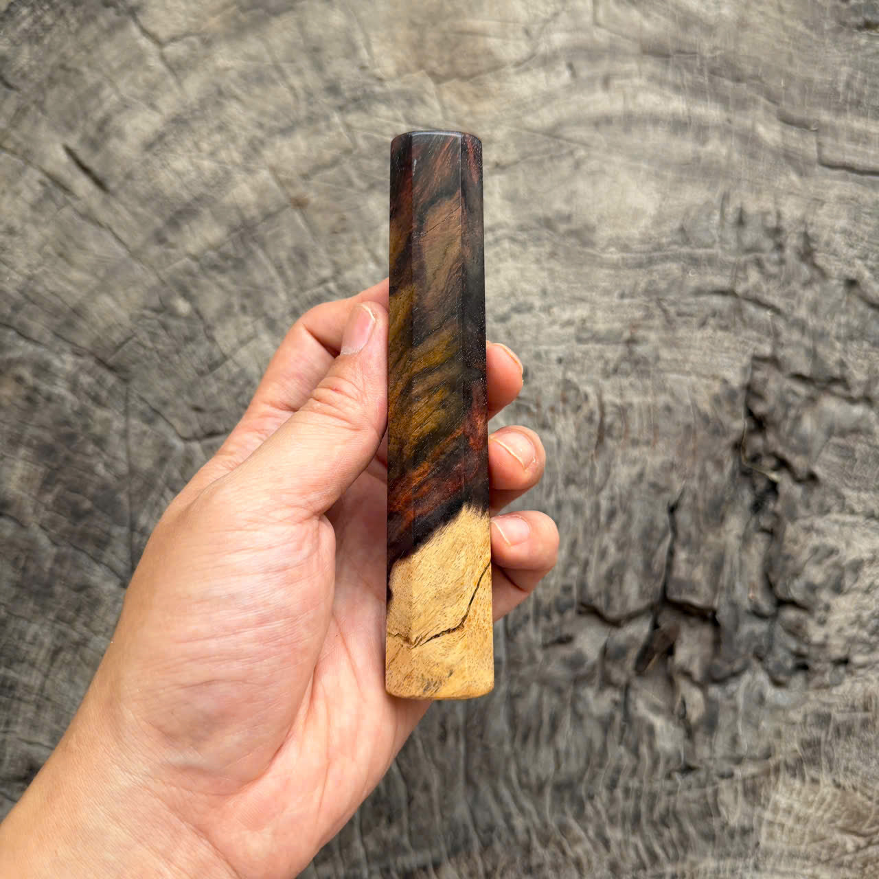 I - 2 Multicolored Siamese Rosewood Wa handle, Mono- 132mm