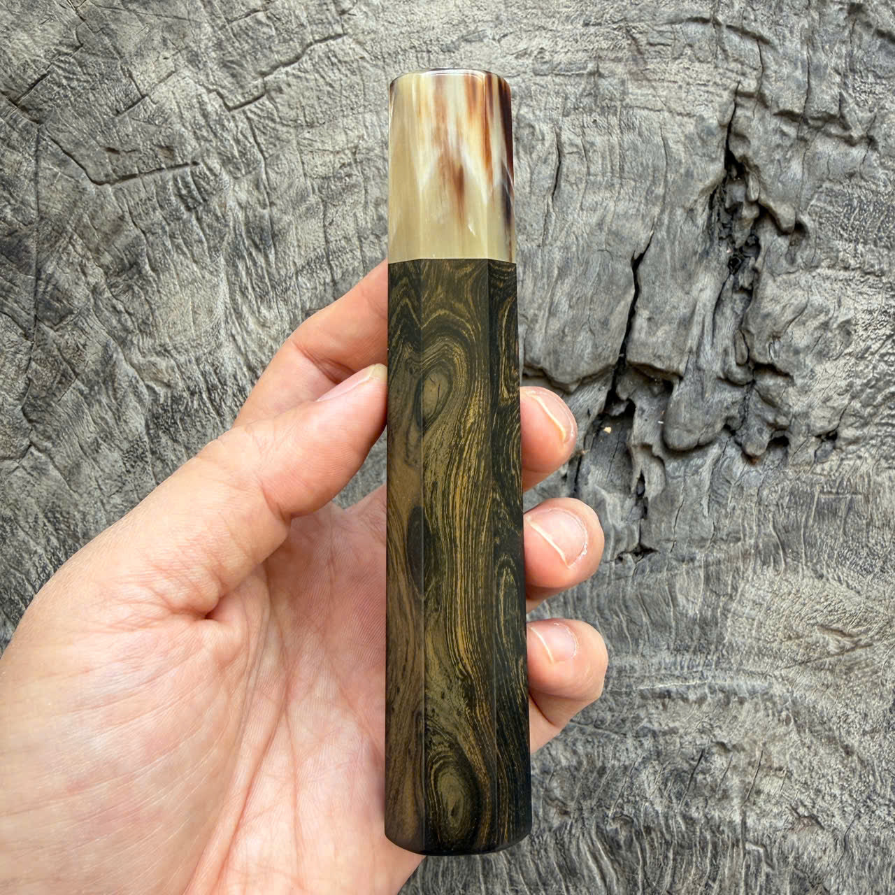 I- Special Ebony Wa handle, Marble Horn Ferrule - 135mm