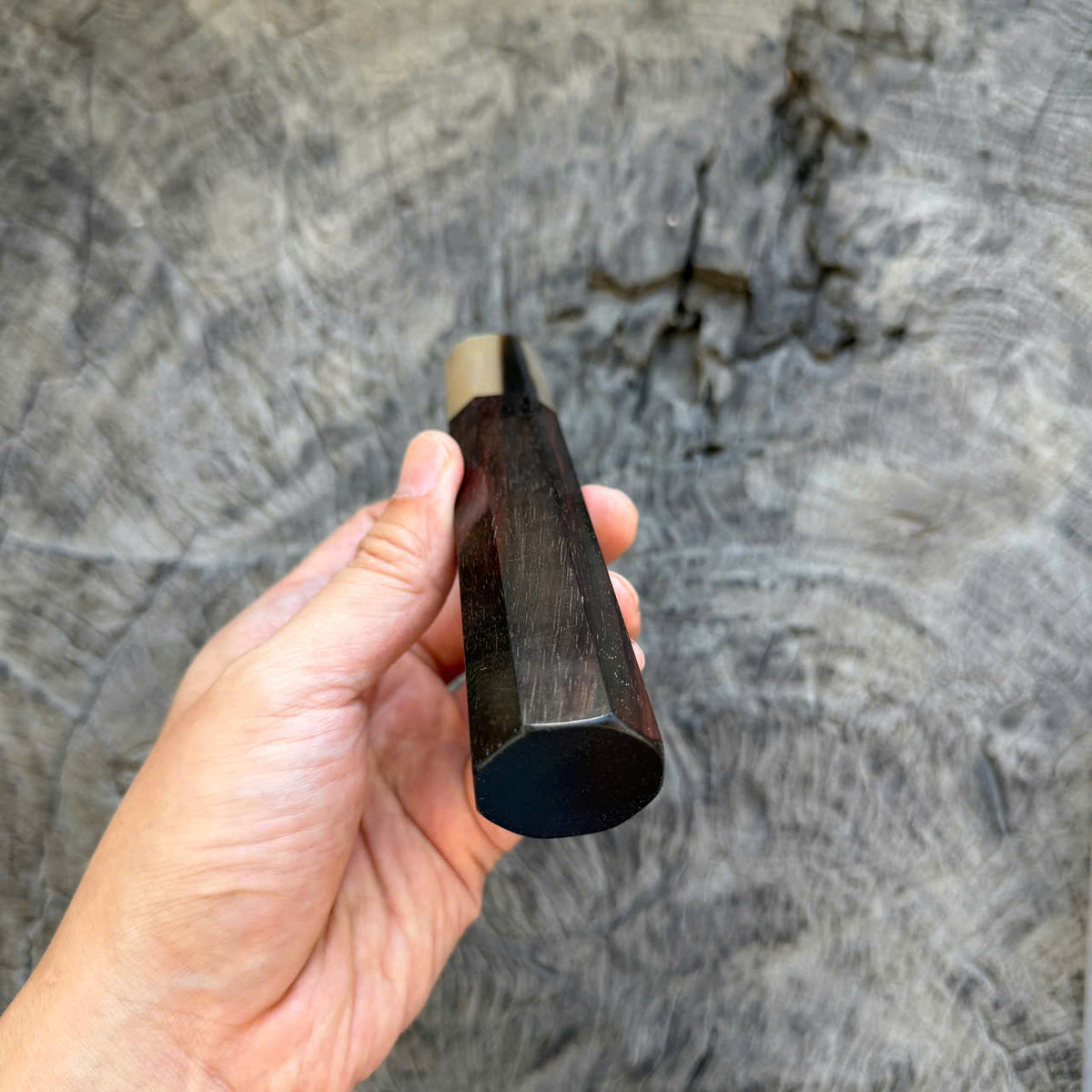 I - 68 Siamaese Rosewood Wa handle,  White Horn Ferrule, 145 mm handle