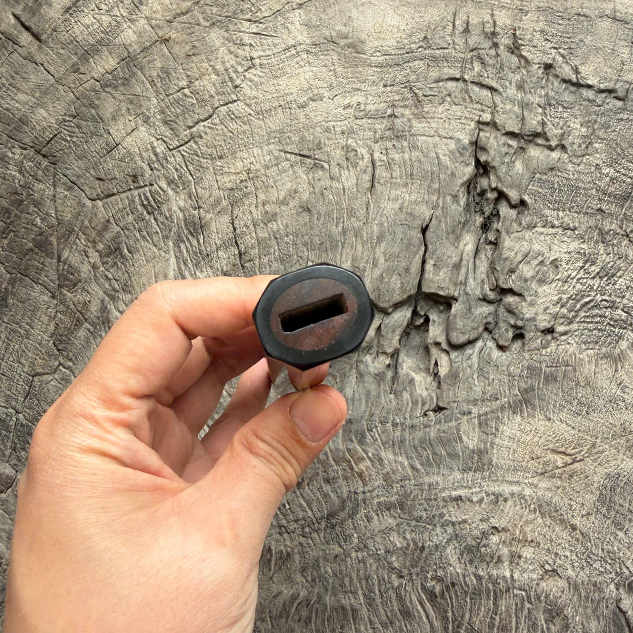 I -23 Tight Grain Siamese Rosewood Wa handle, Black horn Ferrule - 145 mm