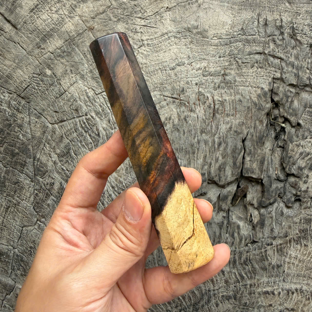 I - 2 Multicolored Siamese Rosewood Wa handle, Mono- 132mm