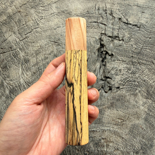 I -Two tone ebony Wa handle, Tamamoku cedar ferrule, Slim Shape -  140 mm