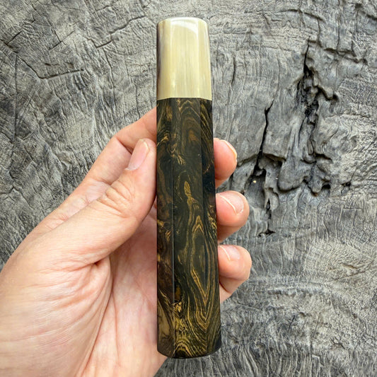 I- Special Ebony Wa handle, Marble Horn Ferrule - 135mm