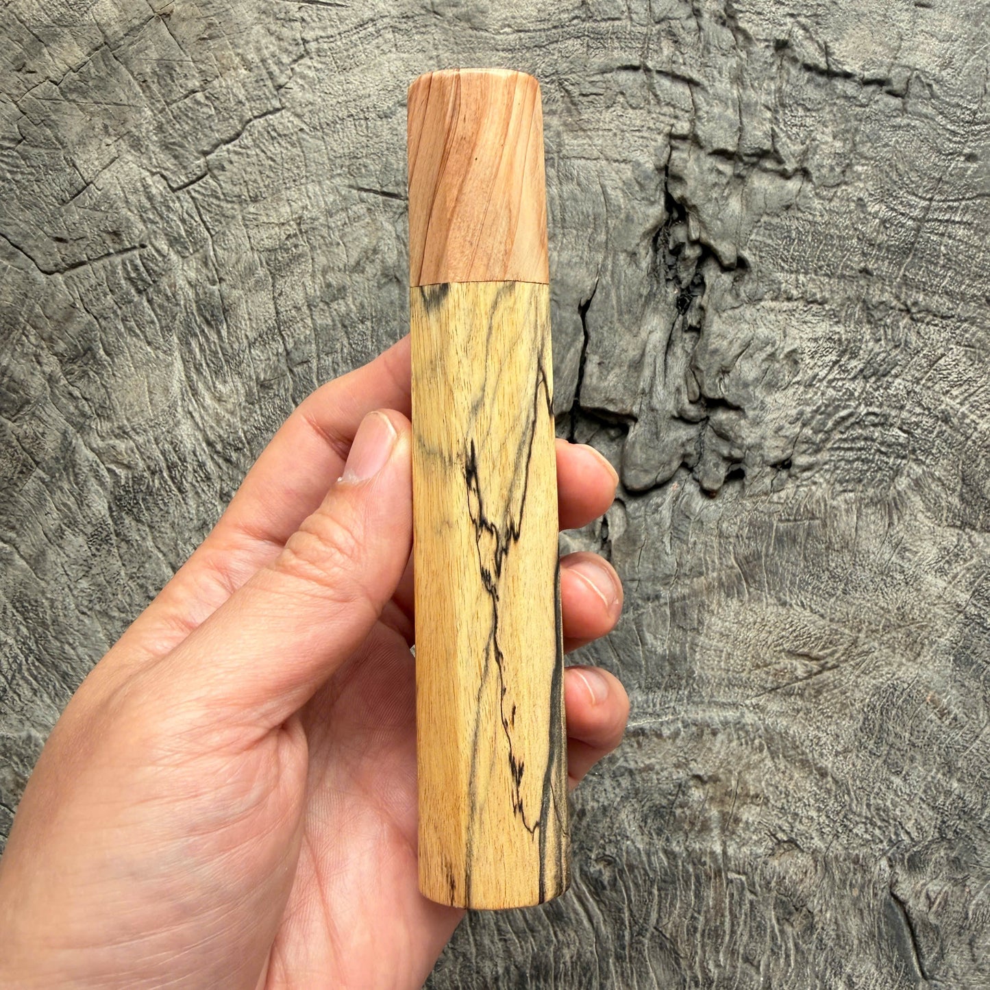 I -Two tone ebony Wa handle, Tamamoku cedar ferrule, Slim Shape -  140 mm