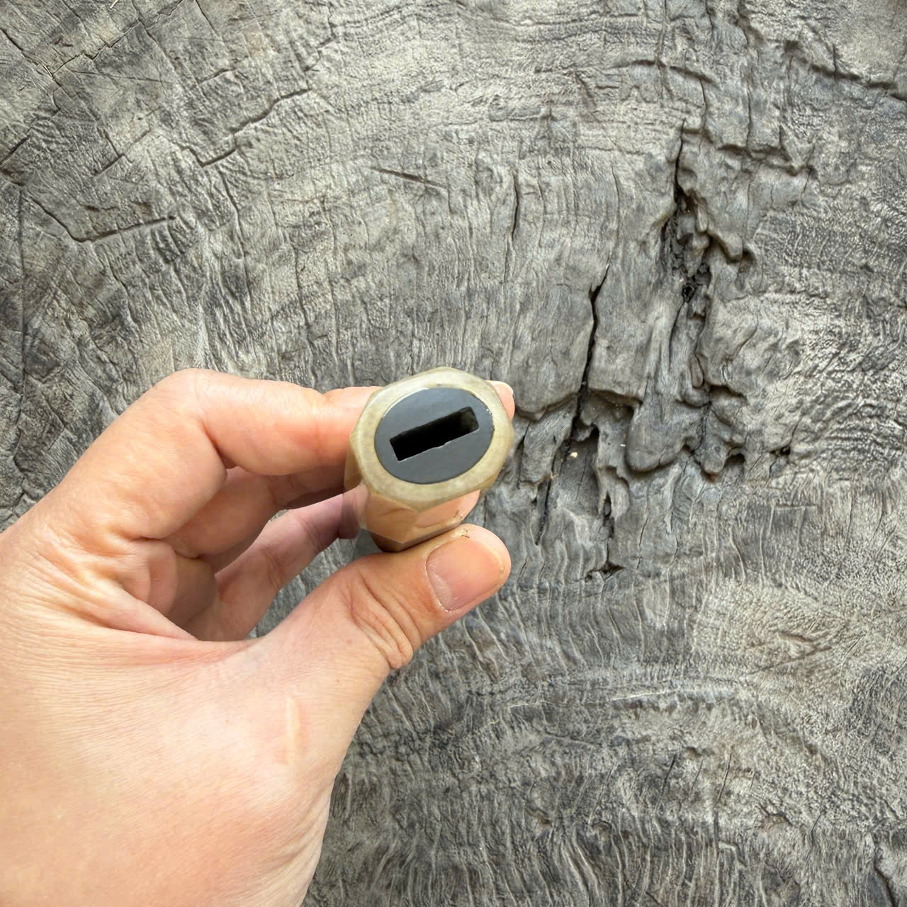 I- Special Ebony Wa handle, Marble Horn Ferrule - 135mm