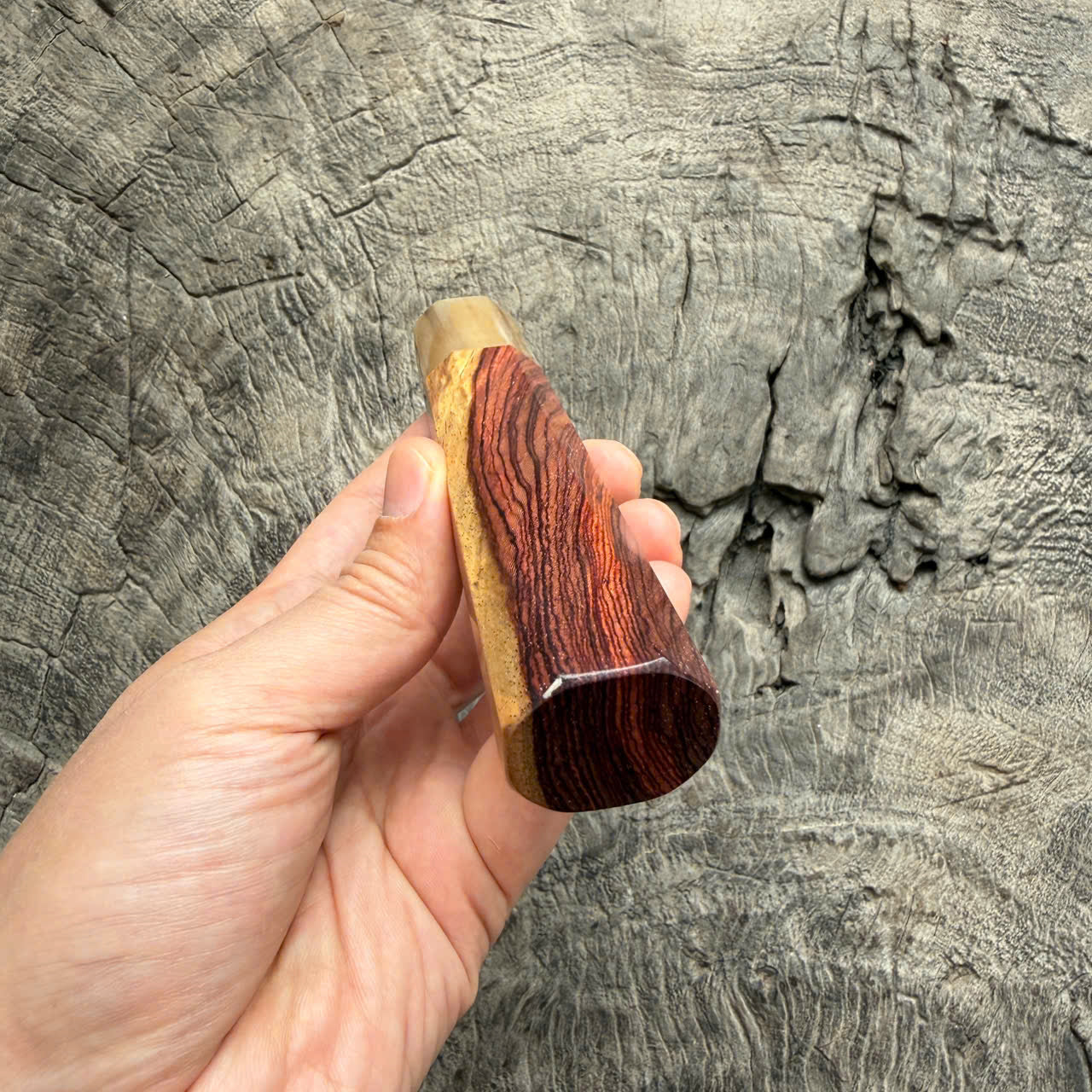 I -6 Two tone Rosewood Wa handle,  White horn Ferrule - 145 mm