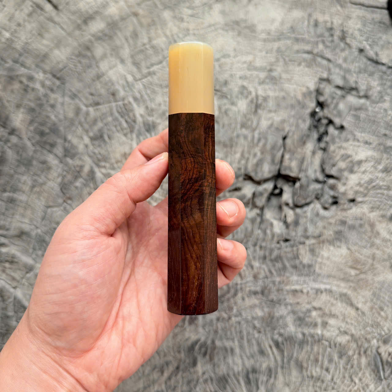 I - 20 Curly Siamese Rosewood Wa handle, mabrle horn Ferrule , 140mm handle