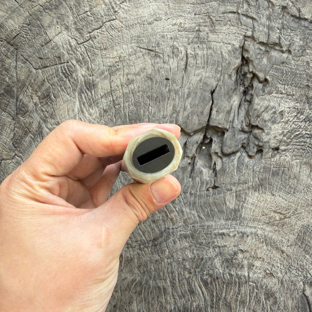 I -21 Ebony Wa handle, Super White Cream Horn Ferrule - 140mm