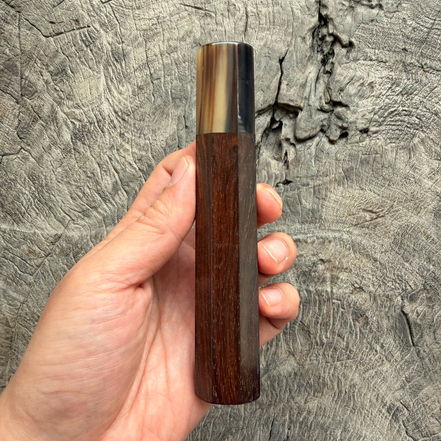 I - 3 Siamese Rosewood, Marble horn ferrule, Slim Shape -  140 mm