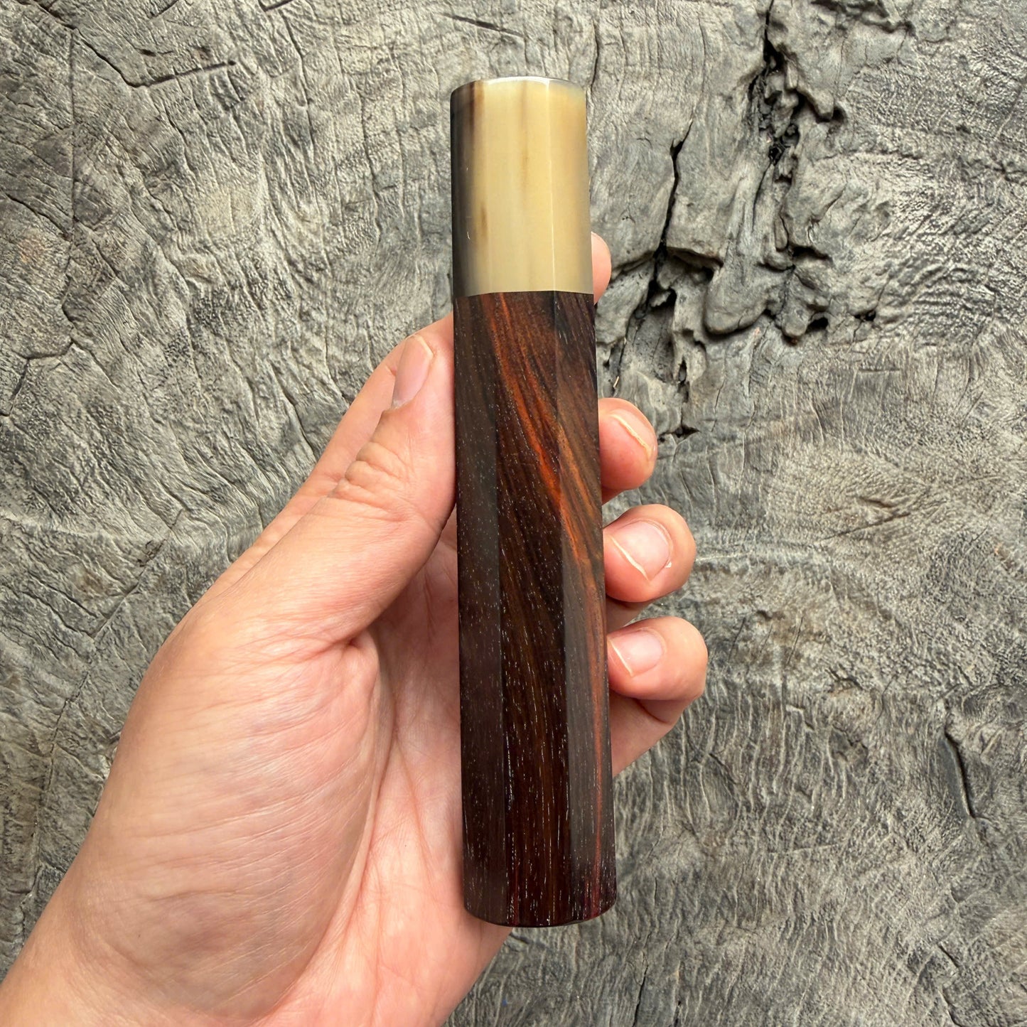 I - 3 Siamese Rosewood, Marble horn ferrule, Slim Shape -  140 mm