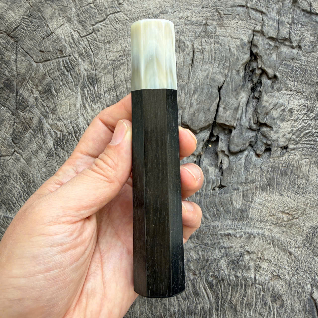 I -21 Ebony Wa handle, Super White Cream Horn Ferrule - 140mm