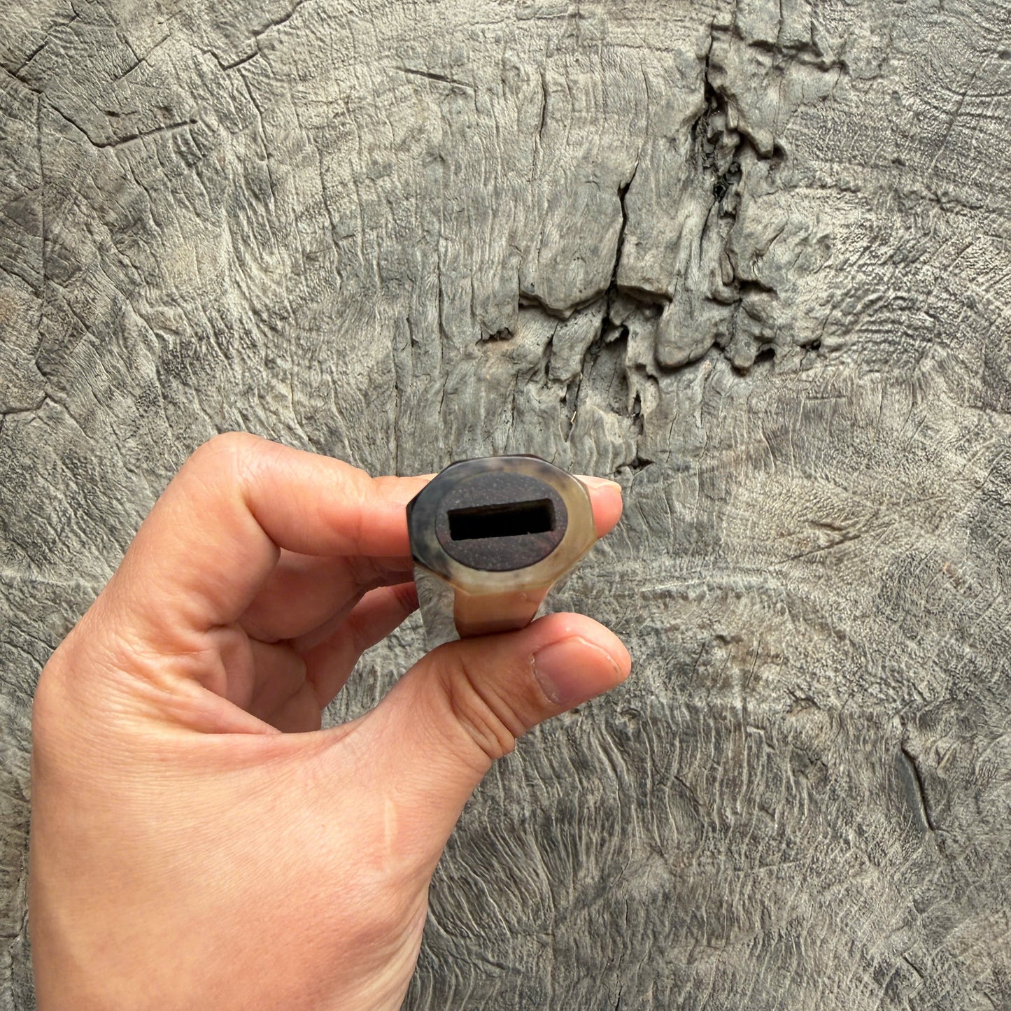 I - 3 Siamese Rosewood, Marble horn ferrule, Slim Shape -  140 mm