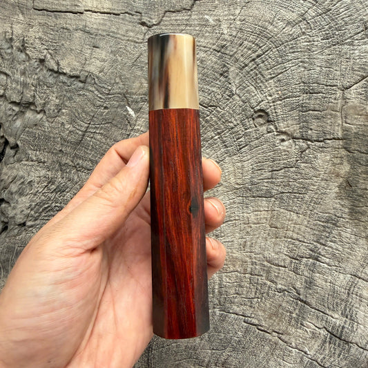 I -  23 Siamese Rosewood Wa handle, Marble horn ferrule- 145 mm