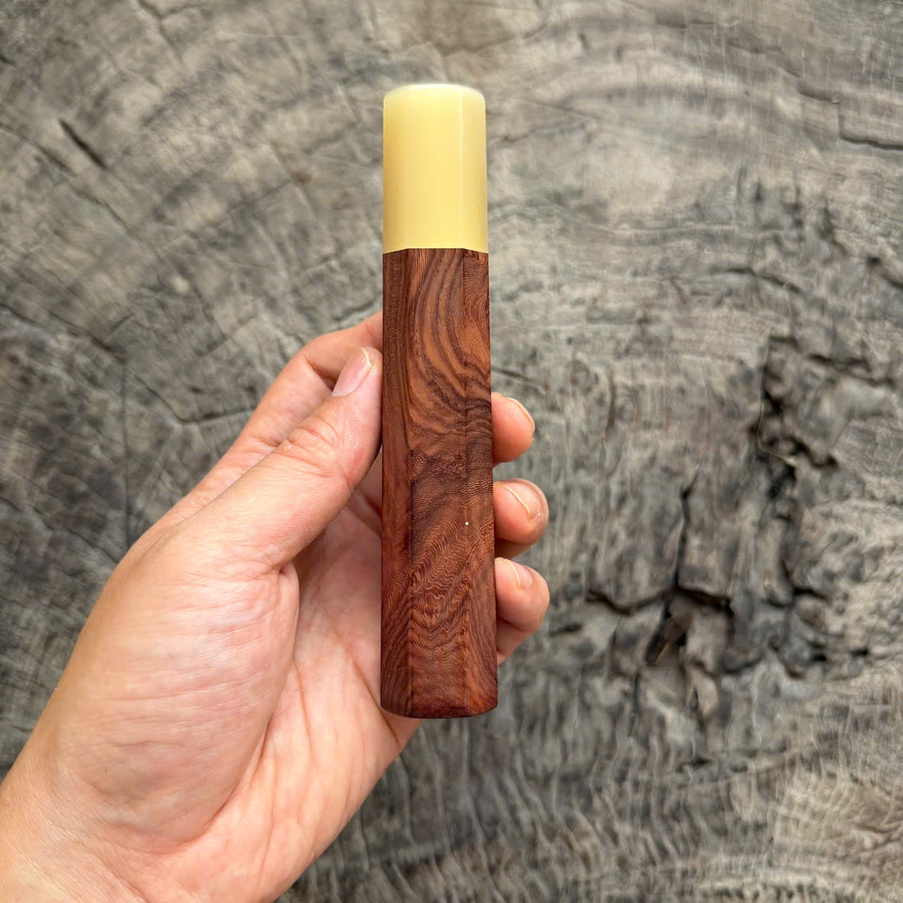 I -2 Dark Rosewood  Wa handle,  White Horn Ferrule , 140mm handle