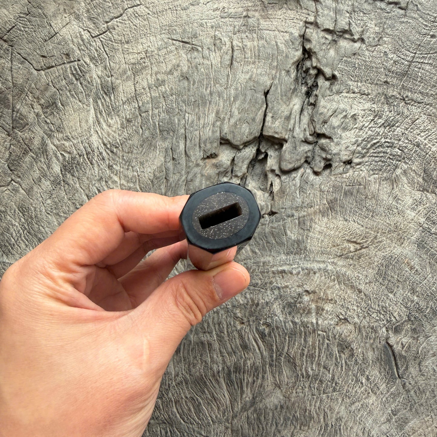 I -  Two tone Rosewood Wa handle, Black Horn ferrule -  140 mm