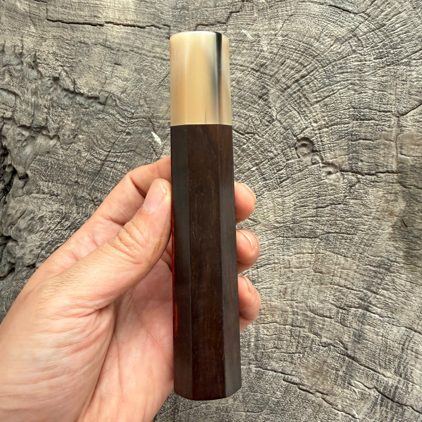 I -  23 Siamese Rosewood Wa handle, Marble horn ferrule- 145 mm