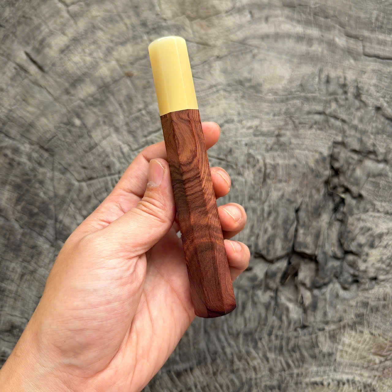 I -2 Dark Rosewood  Wa handle,  White Horn Ferrule , 140mm handle