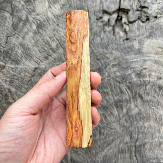 I - 8 Two tone Huanghuali wood Wa handle,  mono - 140mm