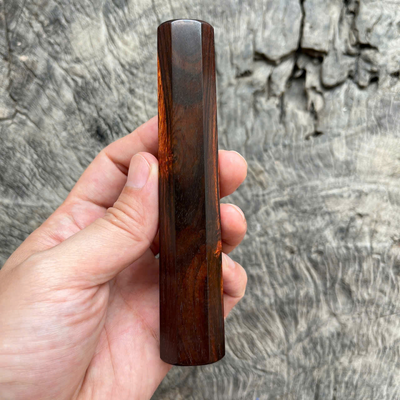 I- 18 Red Black Siam Rosewood Wa handle, Mono, 130 mm