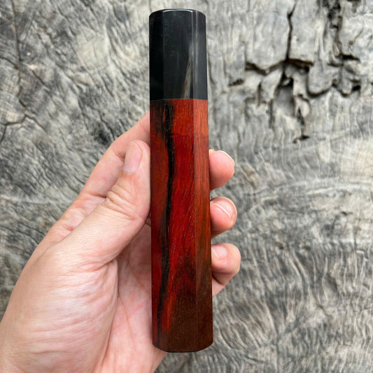I - 15 Red Siam Rosewood Wa handle, Dark Marble Horn ferrule- 145mm