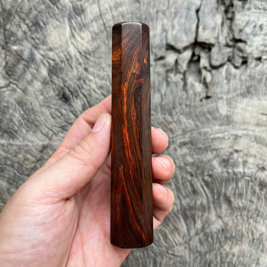 I- 17 Red Black Siam Rosewood Wa handle, Mono, 130 mm