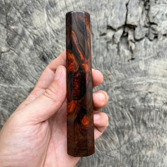 I- 17 Red Black Siam Rosewood Wa handle, Mono, 130 mm