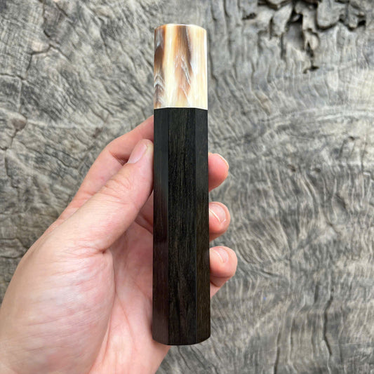 I -10 Ebony Wa handle, Marble Cream Horn Ferrule - 140mm