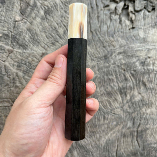 I -10 Ebony Wa handle, Marble Cream Horn Ferrule - 140mm