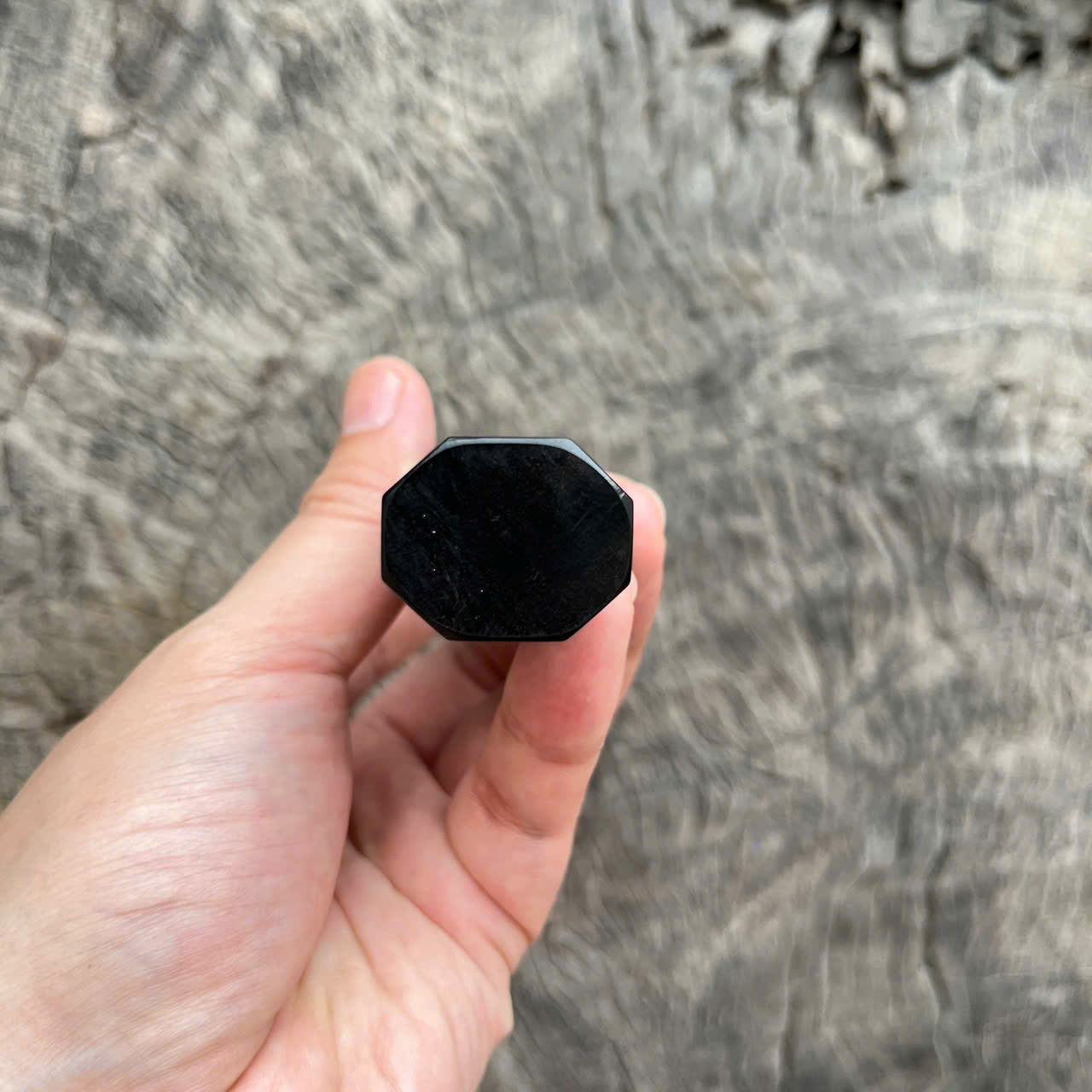 I -10 Ebony Wa handle, Marble Cream Horn Ferrule - 140mm