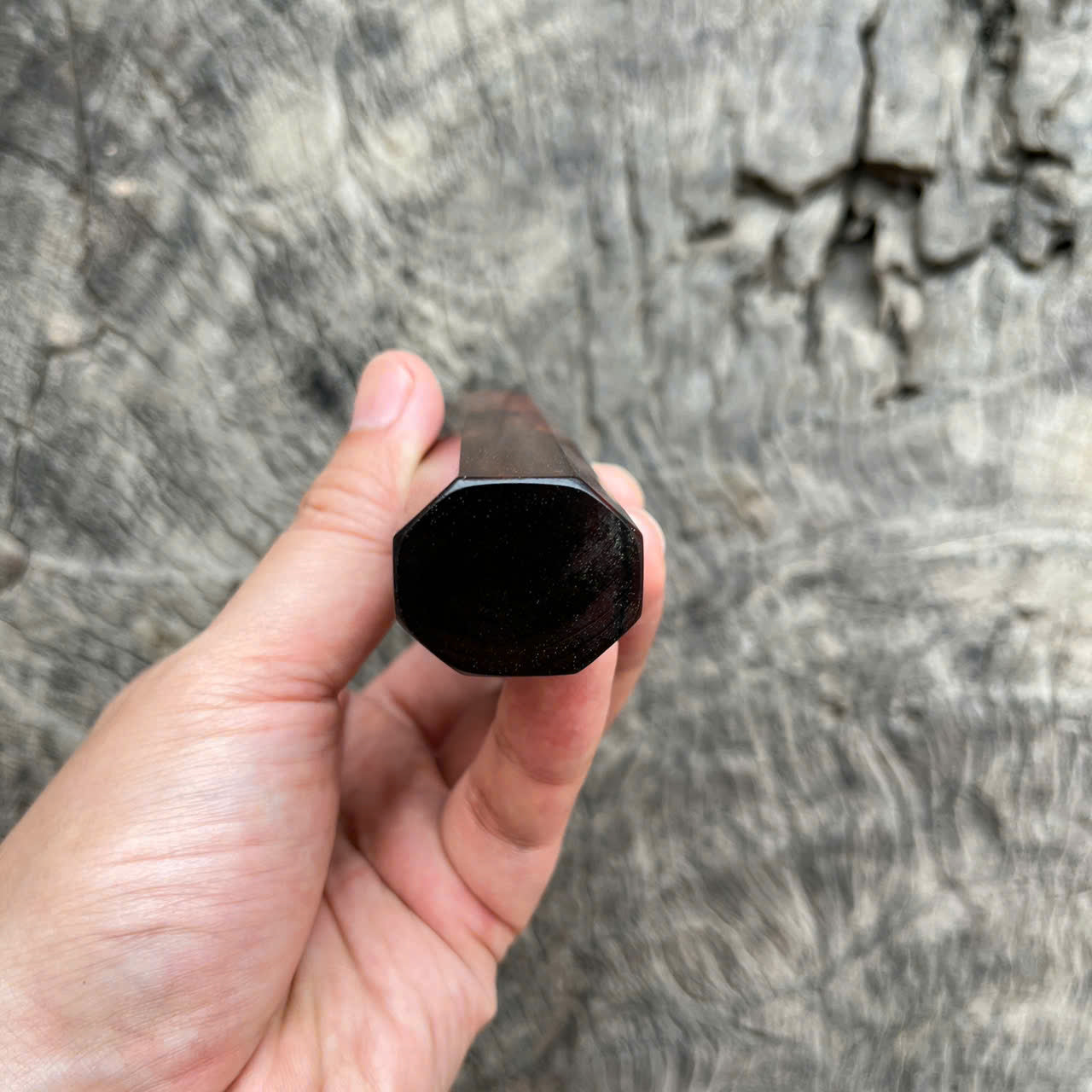 I - 15 Red Siam Rosewood Wa handle, Dark Marble Horn ferrule- 145mm