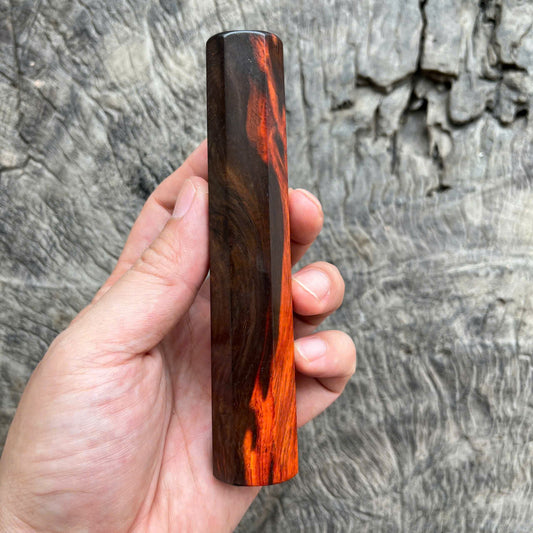 I- 16 Nice Red Black Siam Rosewood Wa handle, Mono, 130 mm
