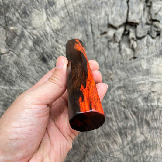 I- 16 Nice Red Black Siam Rosewood Wa handle, Mono, 130 mm