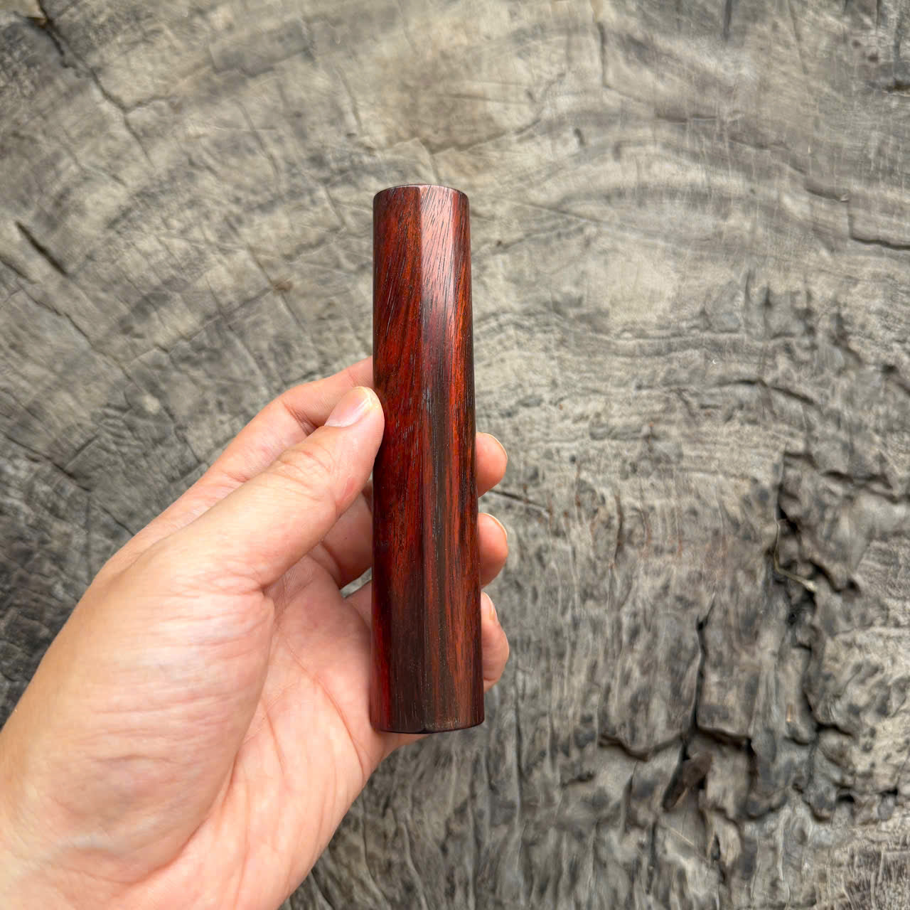 I- 3 Oval Siamese Rosewood knife handle, Mono, 130 mm