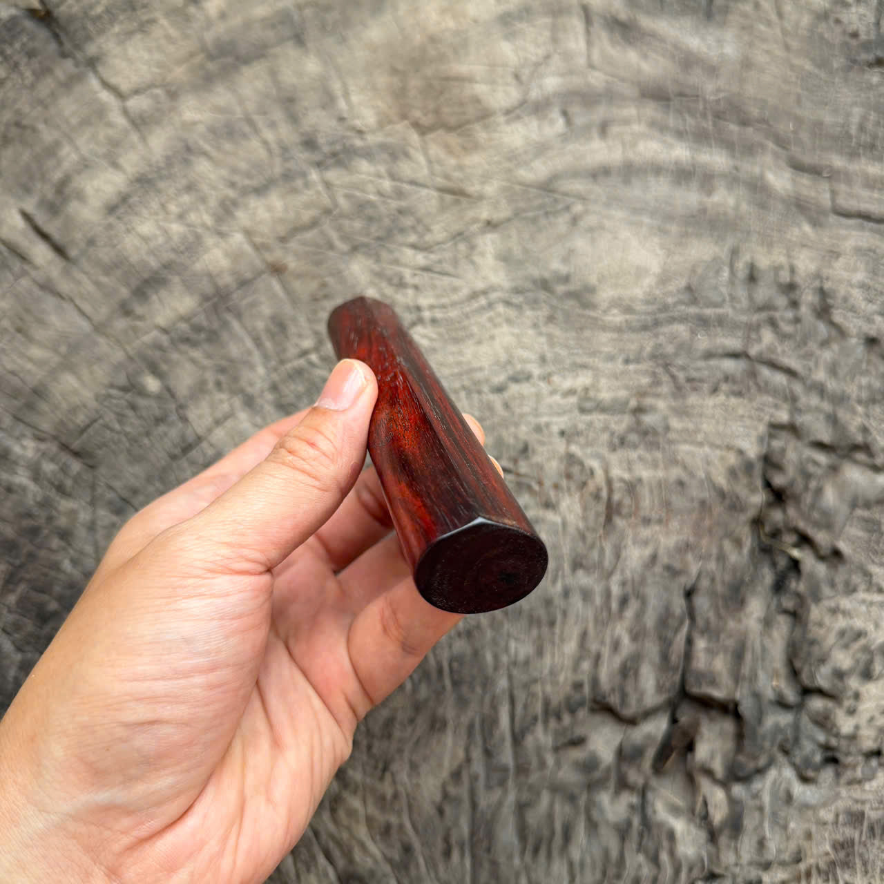 I- 3 Oval Siamese Rosewood knife handle, Mono, 130 mm