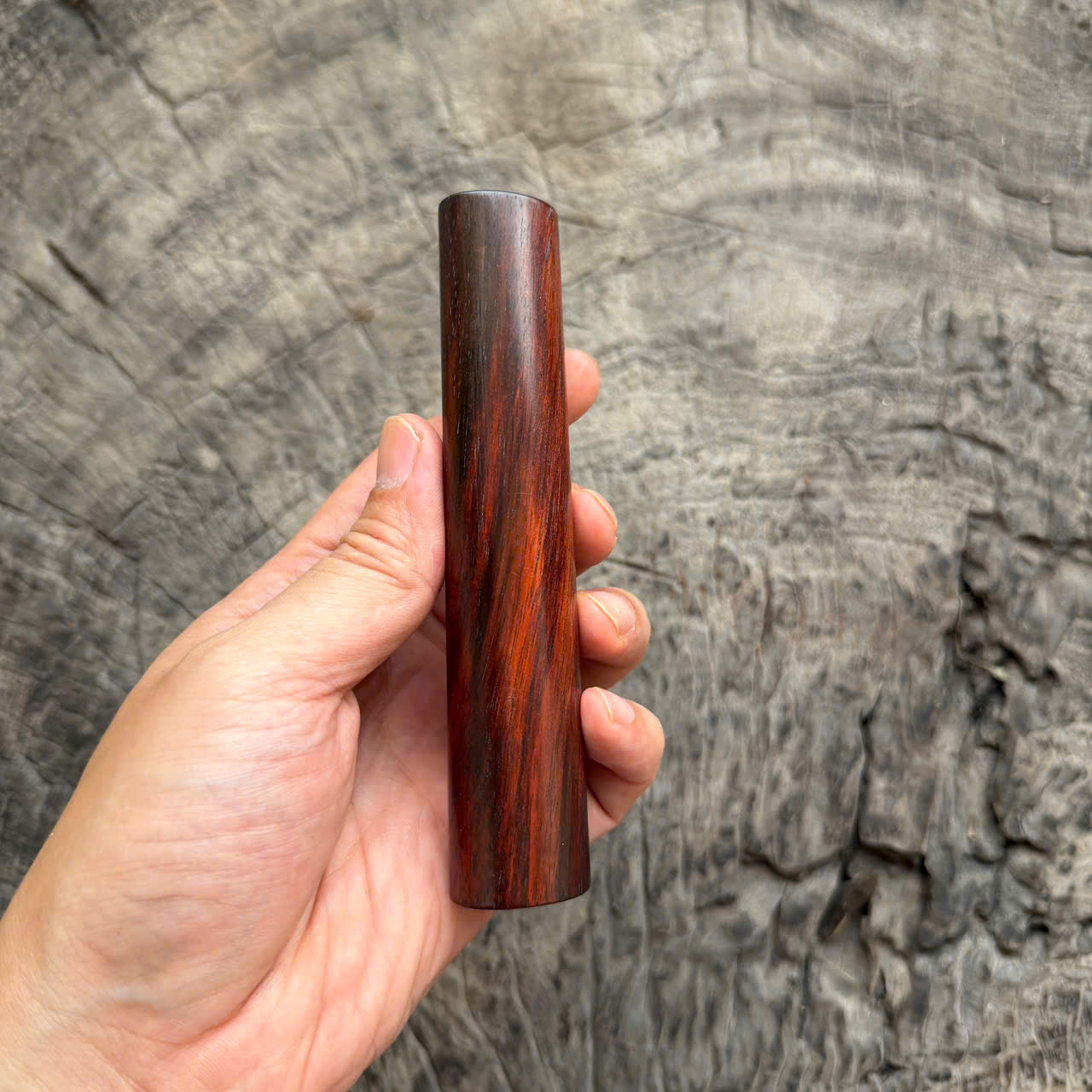 I- 3 Oval Siamese Rosewood knife handle, Mono, 130 mm