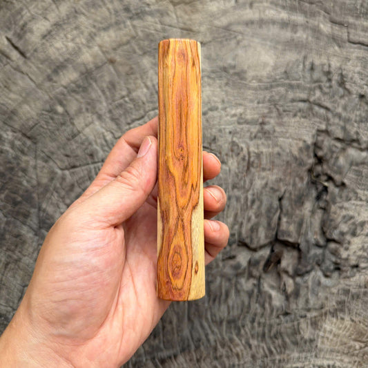 I - Two Tone Eye Huanghuali wood  Wa handle, Mono , 140mm handle
