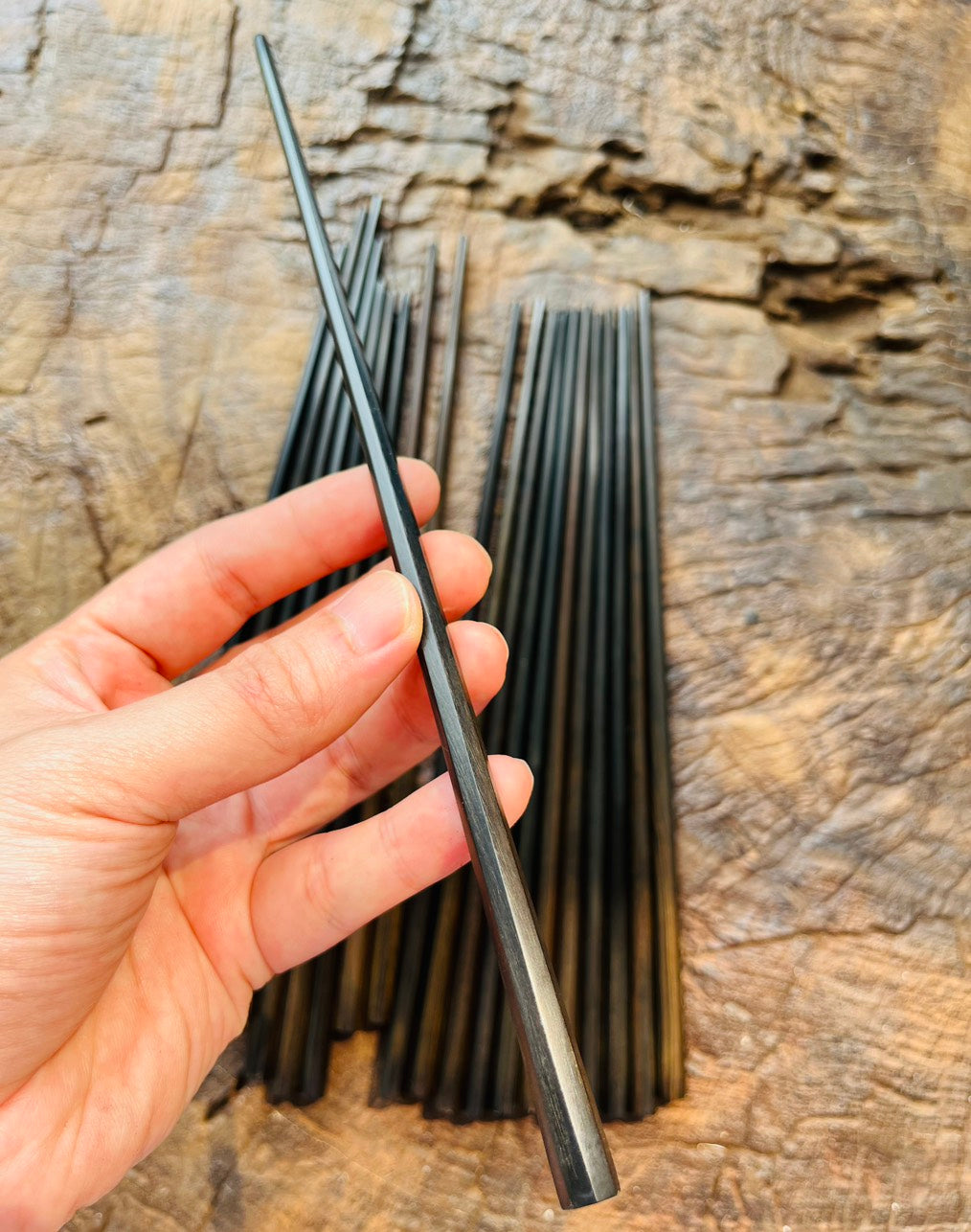 Octagonal, Eight-sided  Ebony Chopstick