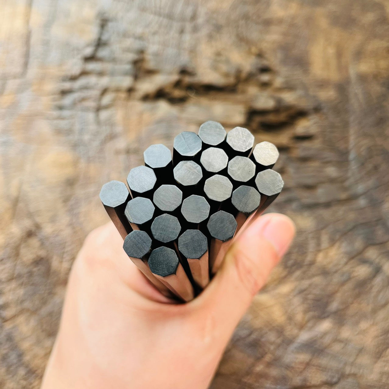 Octagonal, Eight-sided  Ebony Chopstick