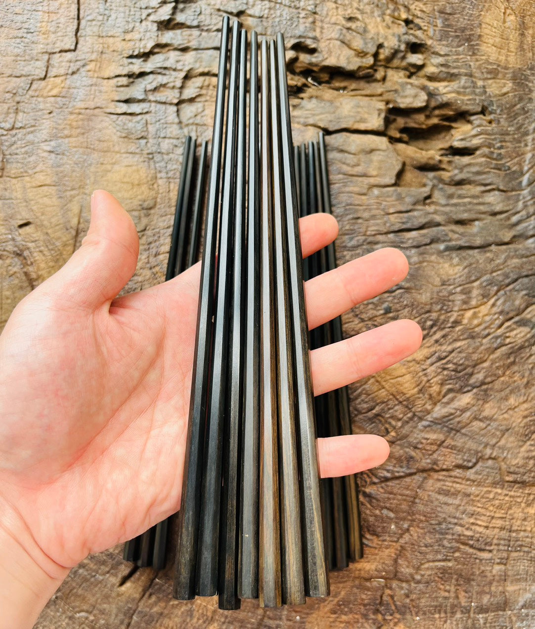 Octagonal, Eight-sided  Ebony Chopstick