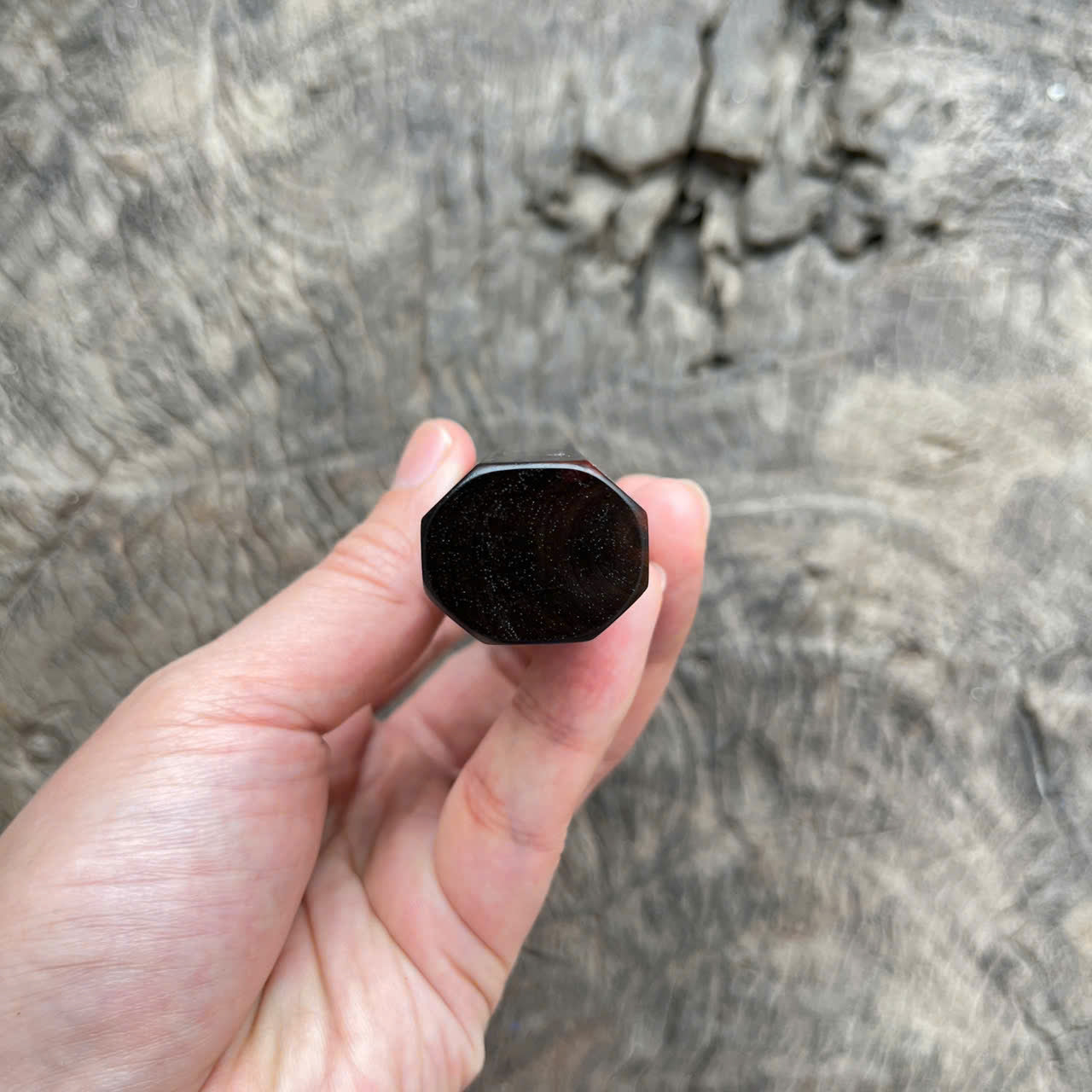I- Rare Curly dark red Siam Rosewood, Mono, 135 mm