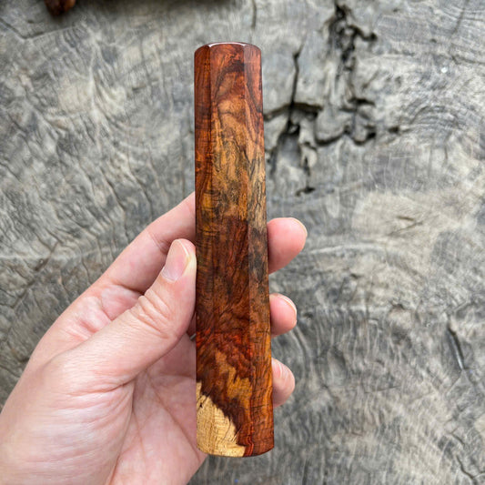I -3 Dark Curly Orange Siam Rosewood Wa handle, Mono- 145 mm