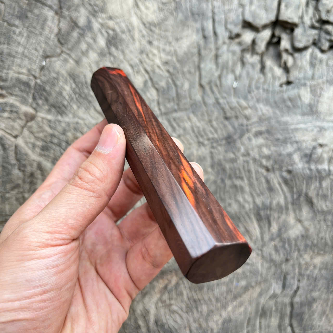 I - 7 Black Red Siam Rosewood Wa handle, Mono - 140mm